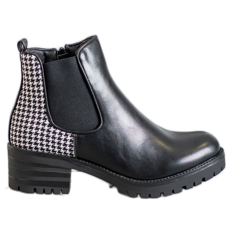 Seastar Botines chelsea con estampado blanco negro