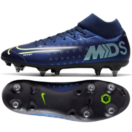Calzado de fútbol Nike Mercurial Superfly 7 Academy Mds Sg Pro Ac M CK0014-401 azul marino azul marino