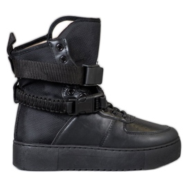 Diamantique Botas altas con hebillas negro