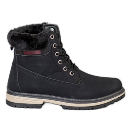 SHELOVET Botas de montaña con piel negro