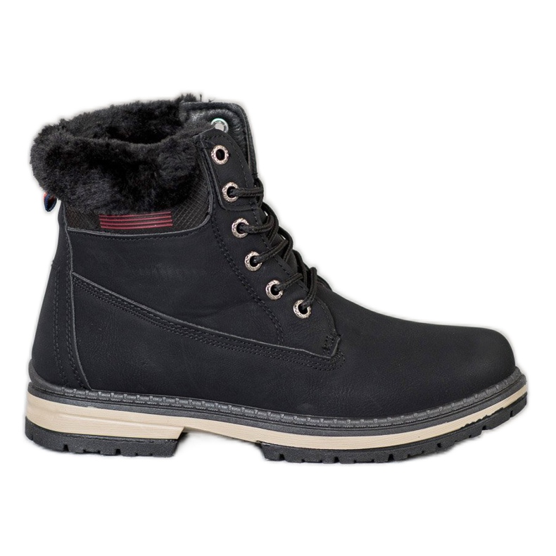 SHELOVET Botas de montaña con piel negro