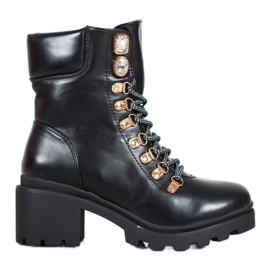 Seastar Botines con cordones negro