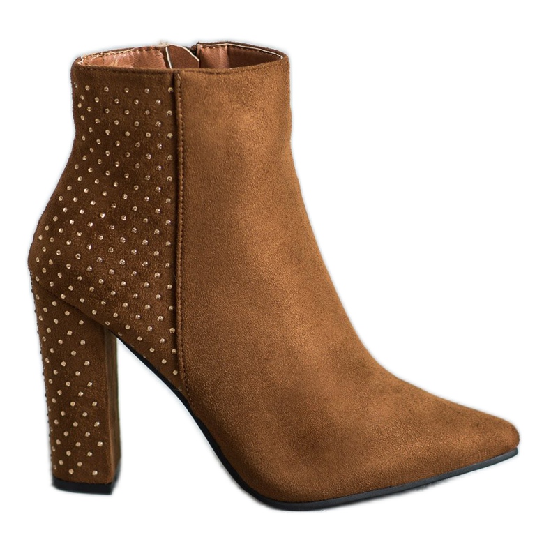 Seastar Botines de ante con circonita cúbica marrón Seastar Botines de ante con circonita cúbica marrón