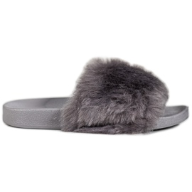 Bona Zapatillas con piel gris