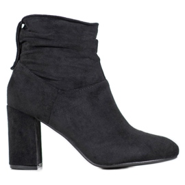SHELOVET Botas clásicas de tacón alto negro