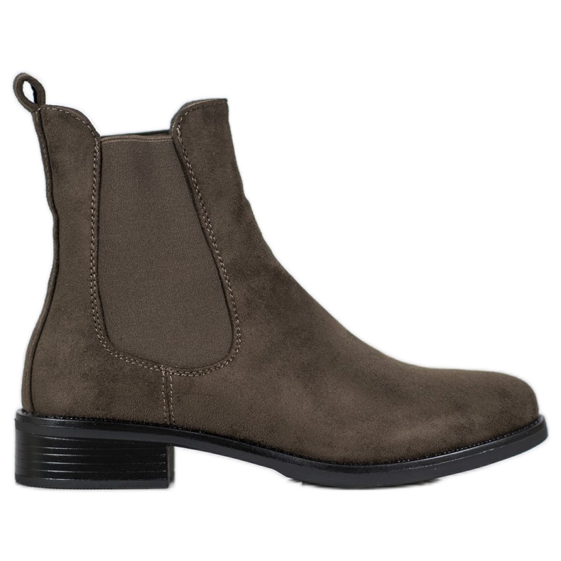 SDS Botines Chelsea de ante verde