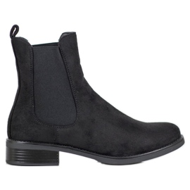 SDS Botines Chelsea de ante negro
