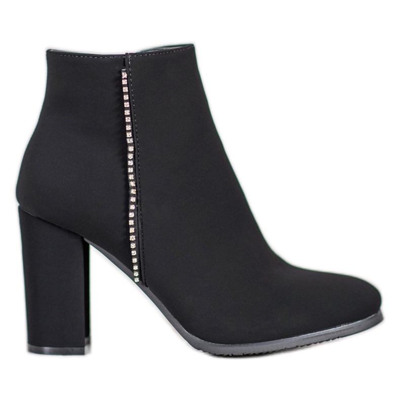 Seastar Botas mate con circonita cúbica negro