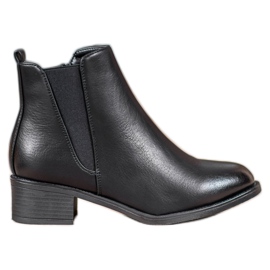 Ideal Shoes Botas clásicas con banda elástica negro