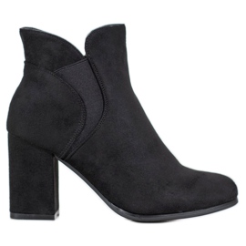 Marquiz Botines de ante sin cordones negro
