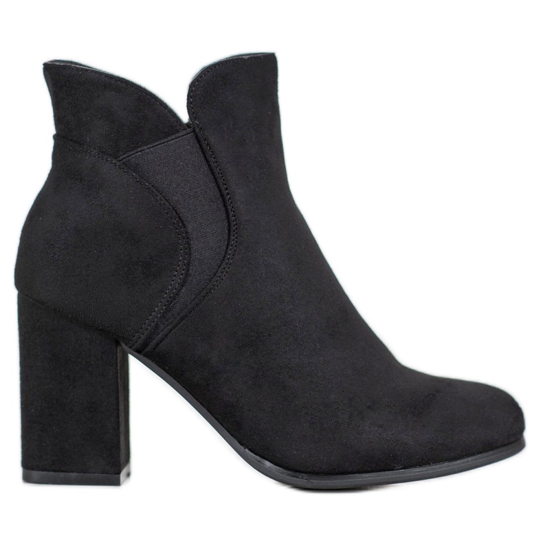 Marquiz Botines de ante sin cordones negro Marquiz Botines de ante sin cordones negro