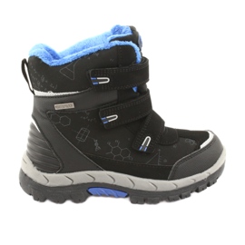 Botas softshell negras American Club HL20 con membrana negro azul
