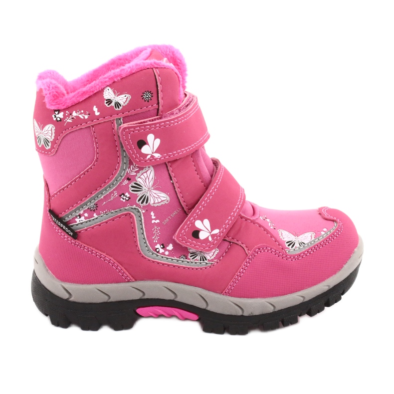 Botas American Club con membrana HL27 mariposas rosas blanco negro rosado