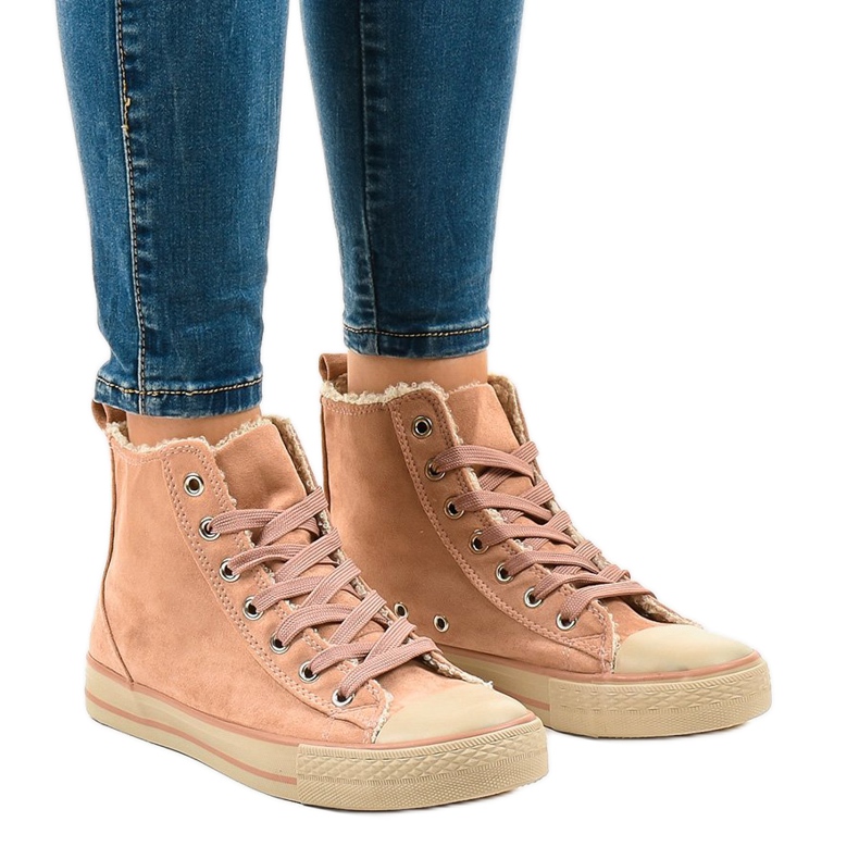 Zapatillas rosa insuladas T-040 negro Zapatillas rosa insuladas T-040 negro