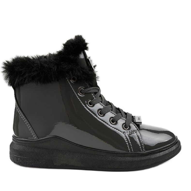 Deportivas lacadas en gris cálido TL135-7 Deportivas lacadas en gris cálido TL135-7