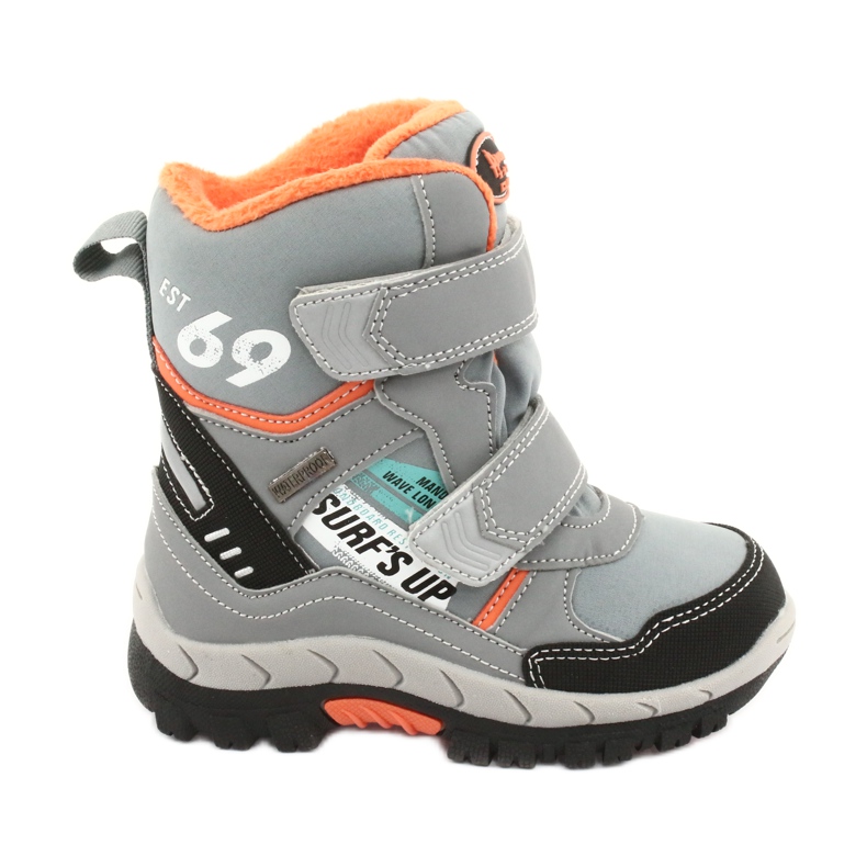 Botas American Club con membrana gris RL34 negro naranja