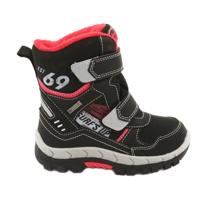 Botas American Club con membrana RL34 negra negro rojo