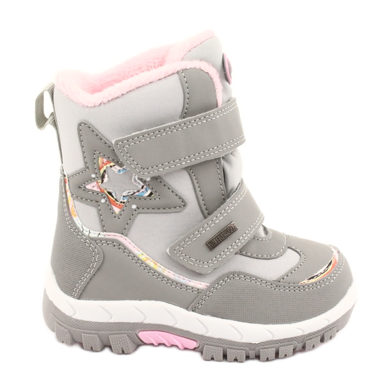 Botas American Club con membrana estrella RL37 rosado gris
