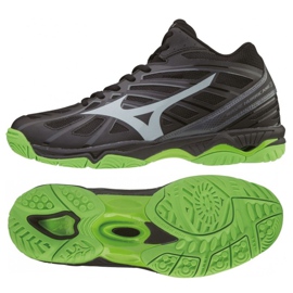 Mizuno Wave Hurricane 3 Mid M V1GA174537 negro negro