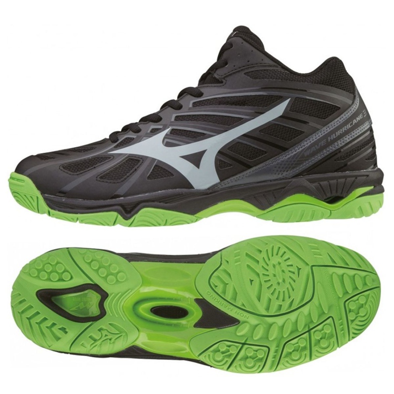 Mizuno Wave Hurricane 3 Mid M V1GA174537 negro negro