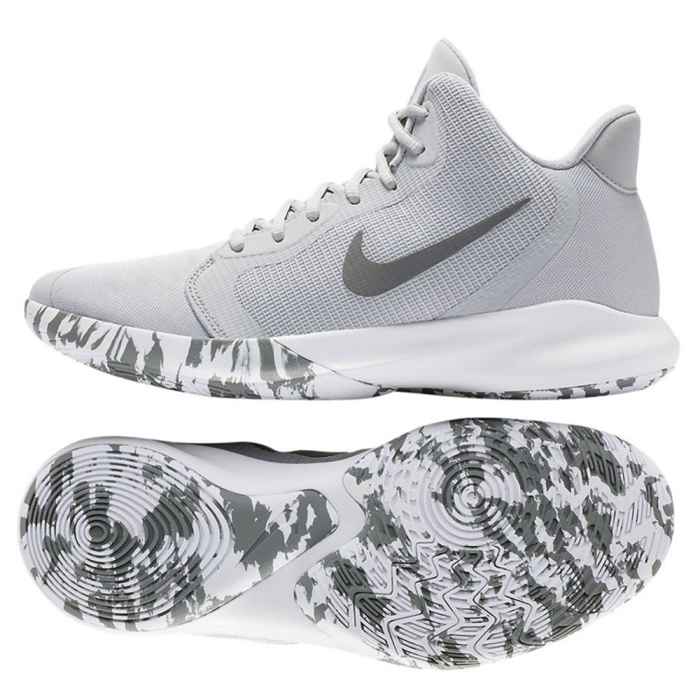 Calzado Nike Precision Iii M AQ7495-004 blanco gris