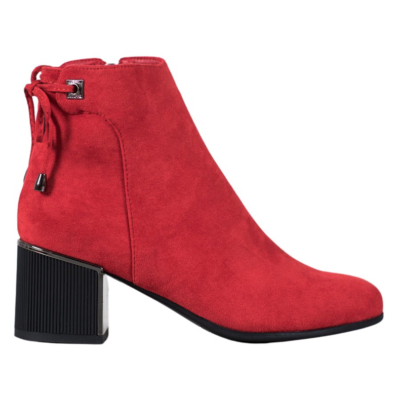 Goodin Botas de ante rojas rojo