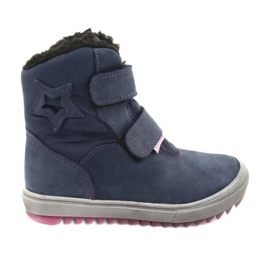 Botas botas con membrana Mazurek 1352 azul marino rosado