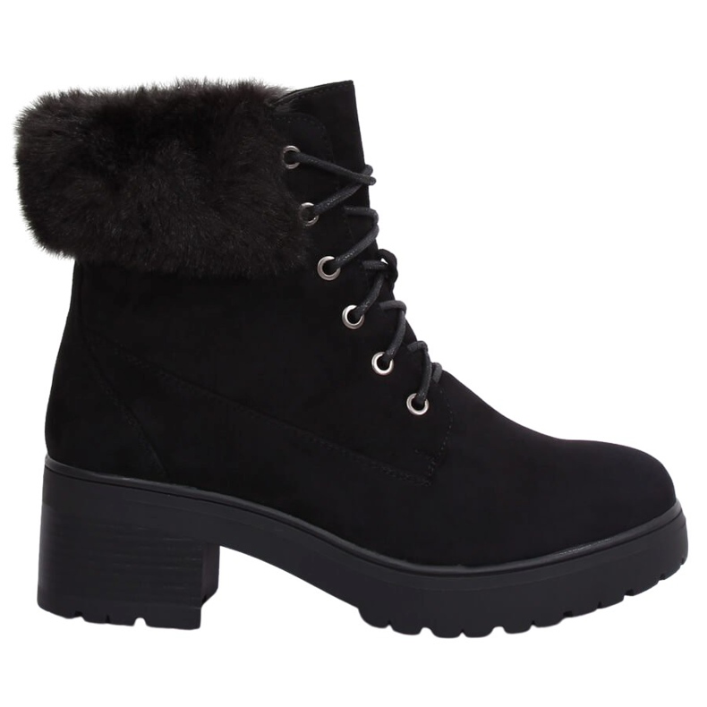 Botas negras con cordones B0-217 Black negro