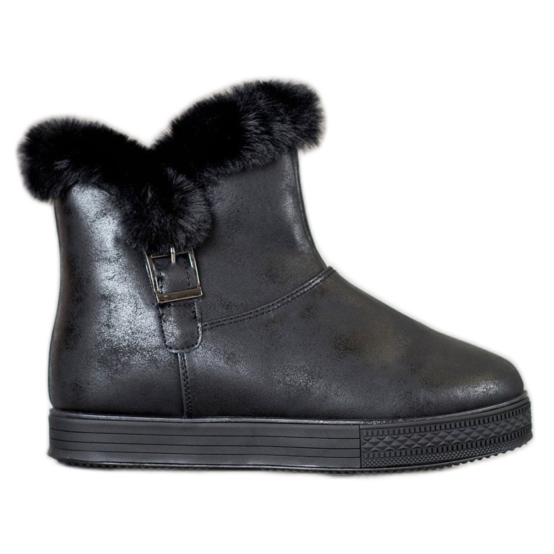 SHELOVET Botines con cremallera negro