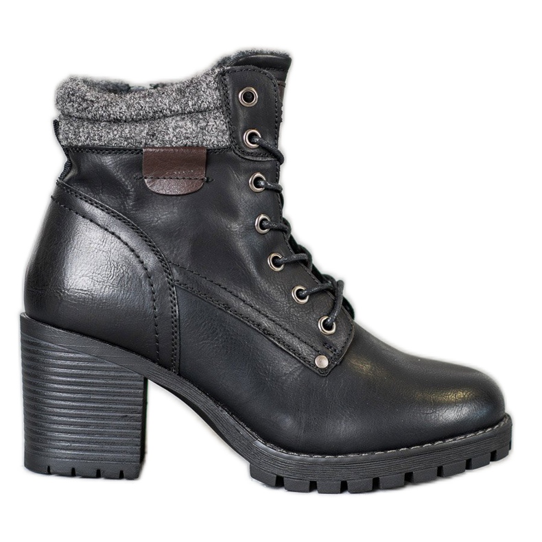 SHELOVET Botines con cordones en un poste negro