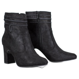 Kylie Botas de ante de tacón alto negro