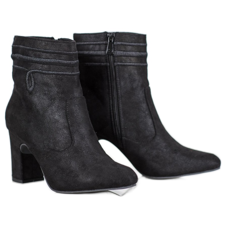 Kylie Botas de ante de tacón alto negro