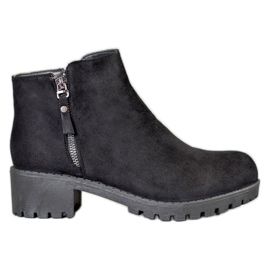 Diamantique Botines negros con cremallera