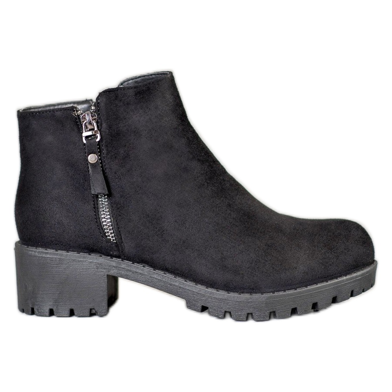 Diamantique Botines negros con cremallera