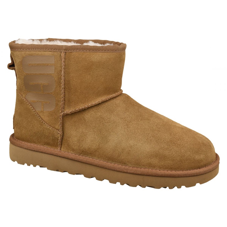 Zapatos Ugg Classic Mini Ugg Rubber Logo W 1108231-CHE marrón