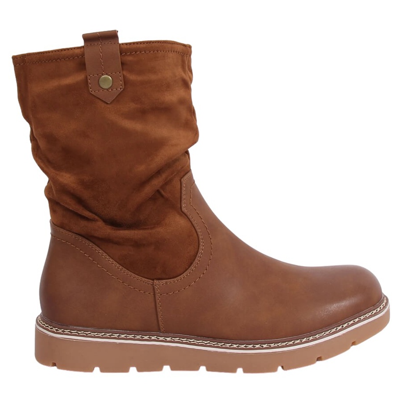 Botas con suela camel grueso BM-9062 Camel marrón