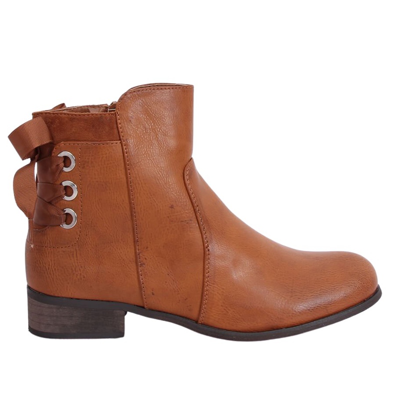 Botas de mujer planas camel 1184-PA Camel marrón