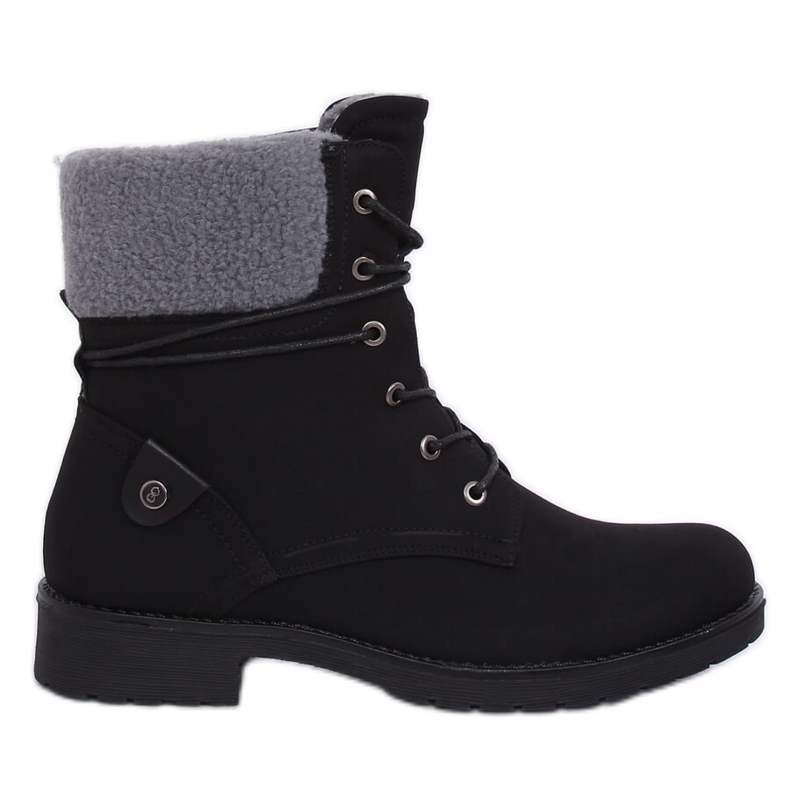 Botas negras con cordones K-9926 Black negro Botas negras con cordones K-9926 Black negro