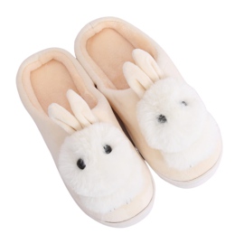 Zapatillas de mujer conejitos beige MA01 Beige Zapatillas de mujer conejitos beige MA01 Beige