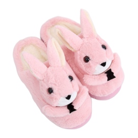 Zapatillas de mujer conejitos rosa claro MA17 Rosa rosado