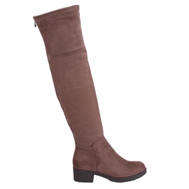 Botas de montar para mujer beige-marrón 0-207 Khaki