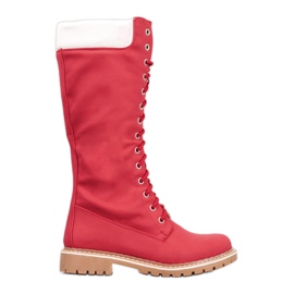 Seastar Botas cálidas con cordones rojo