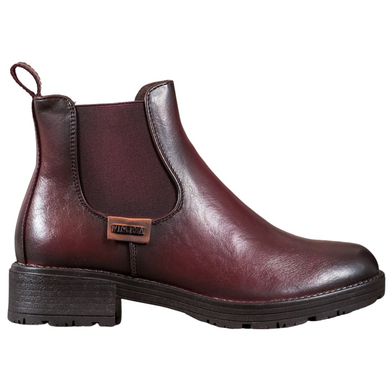 Botines Chelsea granate VINCEZA rojo