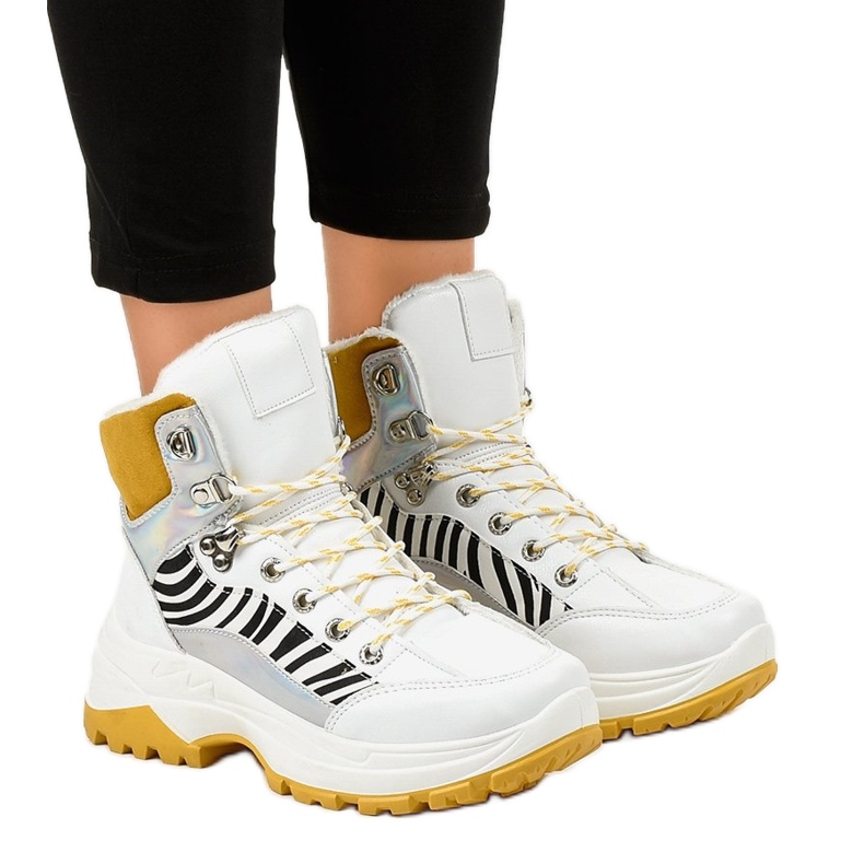 Zapatillas de mujer blancas aislantes F-19208-2 blanco Zapatillas de mujer blancas aislantes F-19208-2 blanco