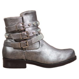 Forever Folie Botas de plata gris