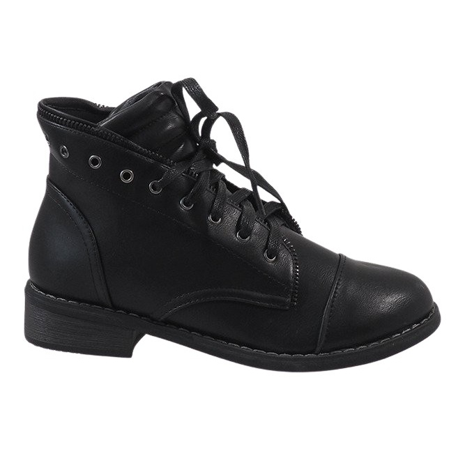 Botas negras con cordones LA-12 negro