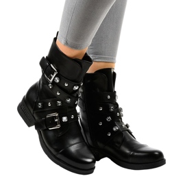 Botas altas negras decoradas con 88093 negro