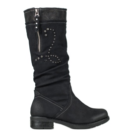 SHELOVET Botas planas negro