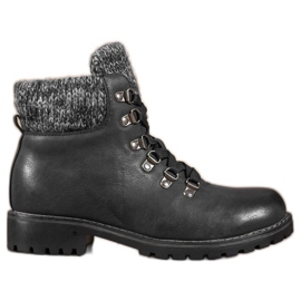 SHELOVET Botas negras con cordones negro