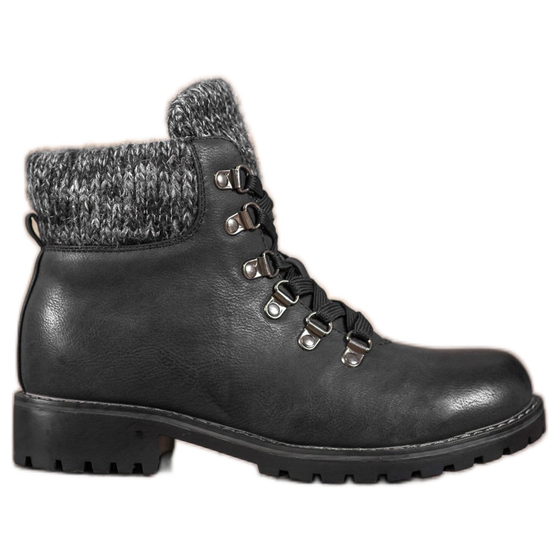 SHELOVET Botas negras con cordones negro SHELOVET Botas negras con cordones negro